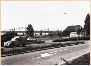 Het bouwterrein in 1972.